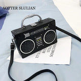 Sequin Radio Rock Style Crossbody Bag Female Shoulder Bag