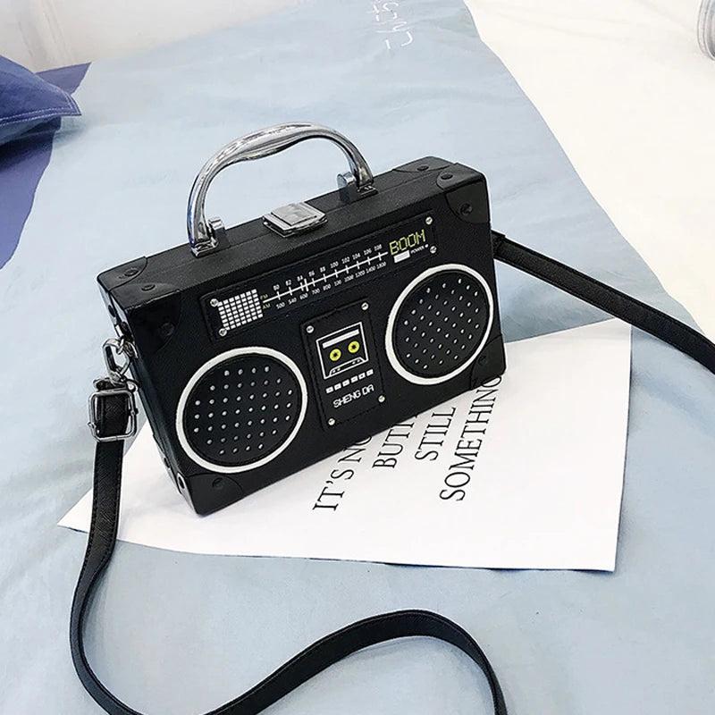 Sequin Radio Rock Style Crossbody Bag Female Shoulder Bag