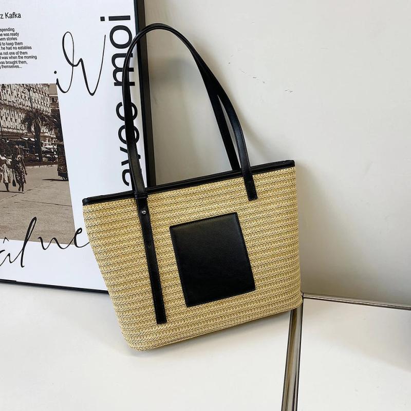 Beach Basket Summer Bag Straw Bag Beach Bags Big Rattan Shoulder Bags