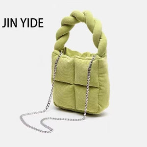 Corduroy Mini Tote Bag Crossbody Shoulder Bag