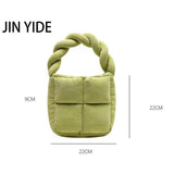 Corduroy Mini Tote Bag Crossbody Shoulder Bag
