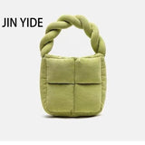 Corduroy Mini Tote Bag Crossbody Shoulder Bag