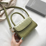 Crocodile Pattern Crossbody Bags For Women Small Chain Handbag
