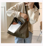 Mixed Women Handbags Ladies Solid Large Capacity Casual Canvas Shoulder