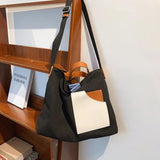 Mixed Women Handbags Ladies Solid Large Capacity Casual Canvas Shoulder