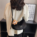 Fluffy Fur Messenger Bag Small Female Handbag