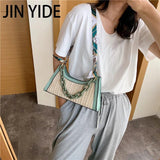 Summer Straw Bags Scarf Crossbody Shoulder Bag Female Handbags