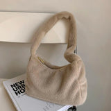 Large Capacity Plush Shoulder Bag for Women