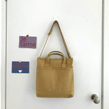 Canvas Shoulder Bag Small Square Tote Handbag Women Casual Shoulder Messenger Ba