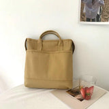Canvas Shoulder Bag Small Square Tote Handbag Women Casual Shoulder Messenger Ba