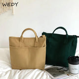 Canvas Shoulder Bag Small Square Tote Handbag Women Casual Shoulder Messenger Ba