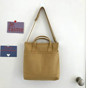 Canvas Shoulder Bag Small Square Tote Handbag Women Casual Shoulder Messenger Ba