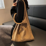 High Woman Knitted Bag French Shoulder Bags Large Capacity Female Tote Bag