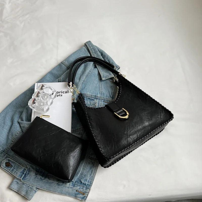 Vintage Women Composite Bags Commute Shoulder Pack Chains Handbags