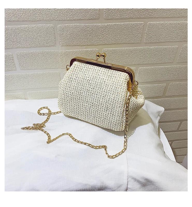 Shoulder Bag Women All-match Woven Shell Bags Lager Capacity Chains Handbag
