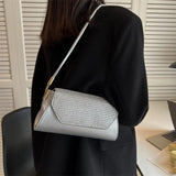 Diamonds Shoulder Bag for Women All-match Underarm Bags Texture Pu Leather