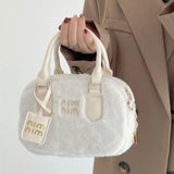 MBTI Plush Shoulder Bag Soft Fluffy Autumn Purses Handbags Casual Crossbody Bags