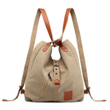 Canvas Tote Bag Casual Shoulder Bag School Bag Rucksack Convertible Handbags
