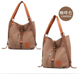 Canvas Tote Bag Casual Shoulder Bag School Bag Rucksack Convertible Handbags