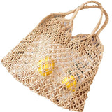 Cotton Rope Woven Women's Handbag Knitted Mesh Bag Bohemian