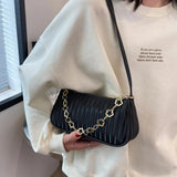 Solid Small PU Leather Shoulder Bags for Women