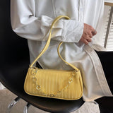 Solid Small PU Leather Shoulder Bags for Women