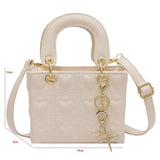 Women's Square Tote Bag High PU Leather Handbag