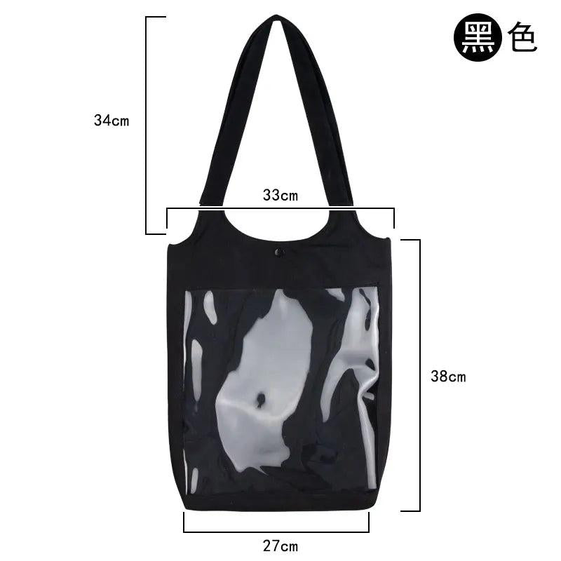 Clear Ita Bag Large Capacity Japanese Transparent Handbag for Women