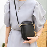 Mini Bucket Purses And Handbags Women'S Leather Casual Lady Shoulder Messenger B