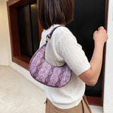 Snake Print Underarm Bag PU Leather Shoulder Clutch Purse Tote