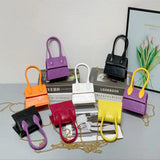 Crocodile Pattern Pu Chain Ladies Small Square Bag Buckle Shoulder Bag