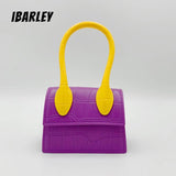 Crocodile Pattern Pu Chain Ladies Small Square Bag Buckle Shoulder Bag