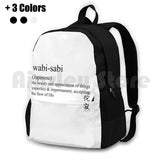 Wabi-Sabi Statement Tees & Accessories - Outdoor Hiking Backpack