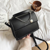 Square Tote Bags Handbags and Purses High PU Leather Shoulder Messenger Bag