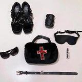 Y2k Plush Crossbody Bag for Women Punk Style