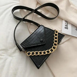 Women's Crossbody Bag Chain Strap Handbag PU Leather Messenger Bag