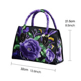 Women Retro Handbag Ethnic Style Messenger Bag High Capacity Tote