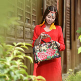 Women Retro Handbag Ethnic Style Messenger Bag High Capacity Tote