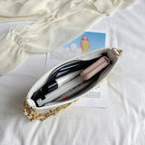 Stone Pattern PU Leather Armpit Bag Chain Shoulder Handbags
