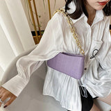 Stone Pattern PU Leather Armpit Bag Chain Shoulder Handbags