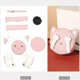 DIY PU Leather Cat Drawstring Handbag Material Set