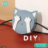 DIY PU Leather Cat Drawstring Handbag Material Set
