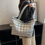 Quilted Women Handbag Cotton Padded Crossbody Bags Down