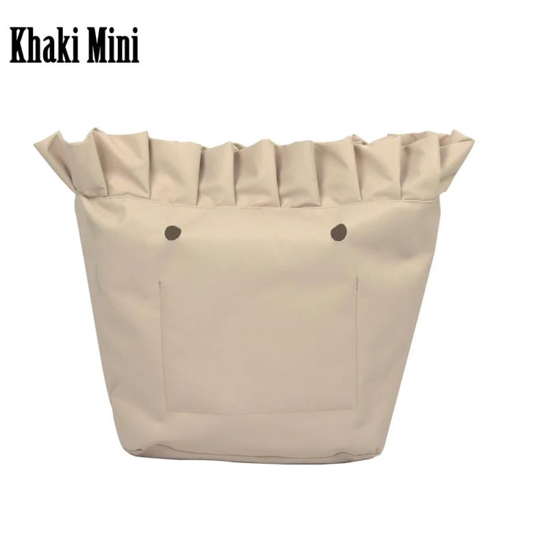 Frill Pleat Waterproof Inner Lining Zipper Pocket for Classic Mini O Bag