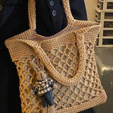 Vintage Shoulder Bag Women Zipper Tote Large Capacity All-match Handbag