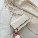 Women High PU Leather Underarm Handbags Portable Ladies