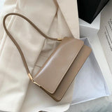 Women High PU Leather Underarm Handbags Portable Ladies