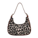 Half-Moon Leather Crossbody Shoulder Bag for Women
