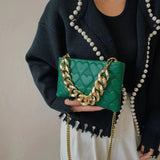 Small Chain PU Leather Underarm Bag for Women Totes Shoulder Bag