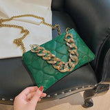 Small Chain PU Leather Underarm Bag for Women Totes Shoulder Bag